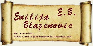 Emilija Blaženović vizit kartica